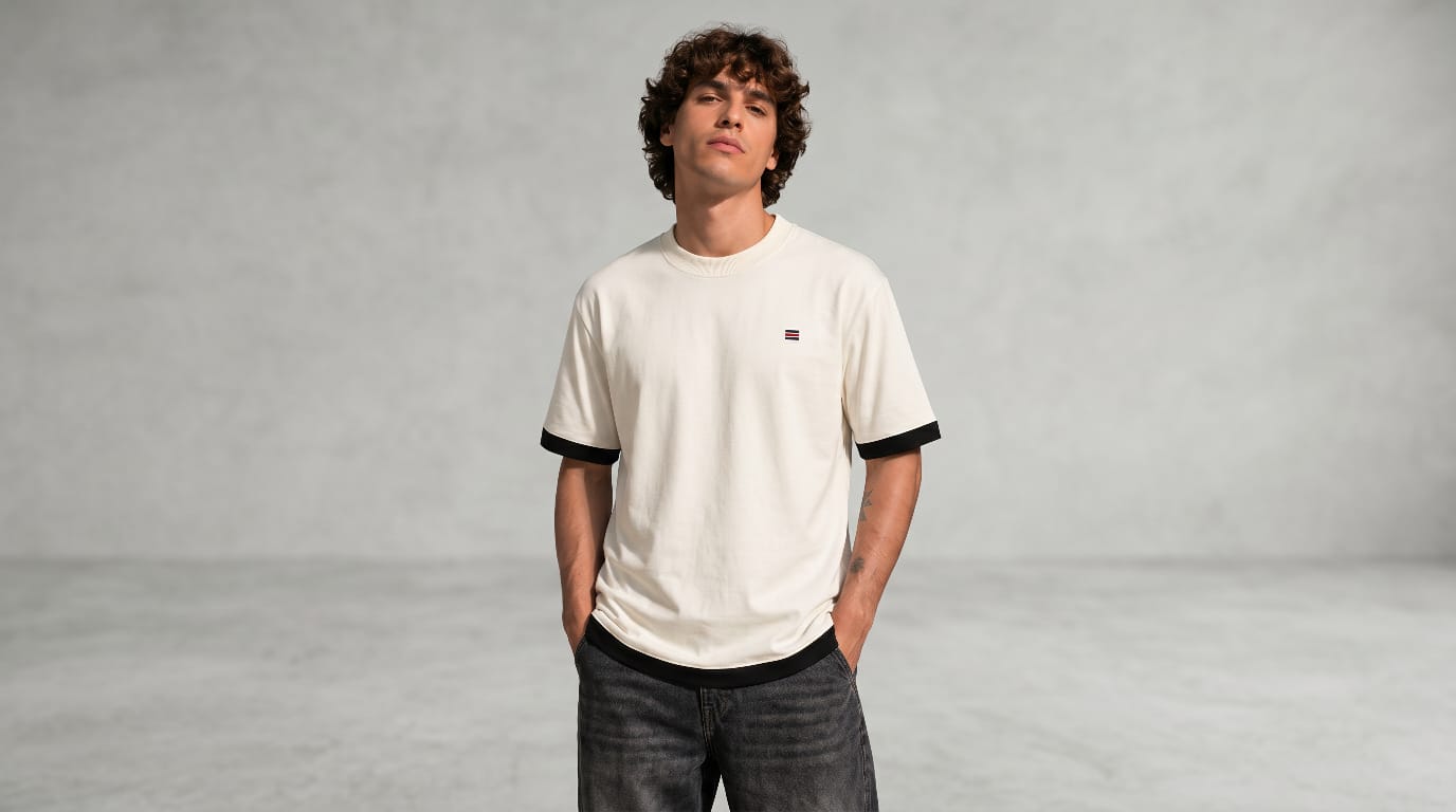 Crew Neck Double Cut T-Shirt
