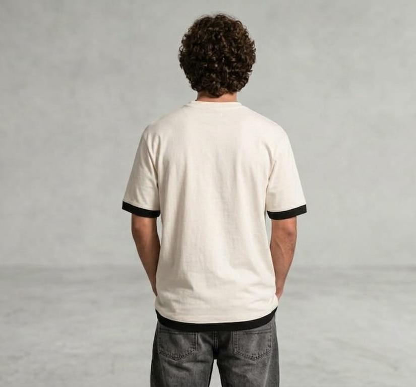 Crew Neck Double Cut T-Shirt