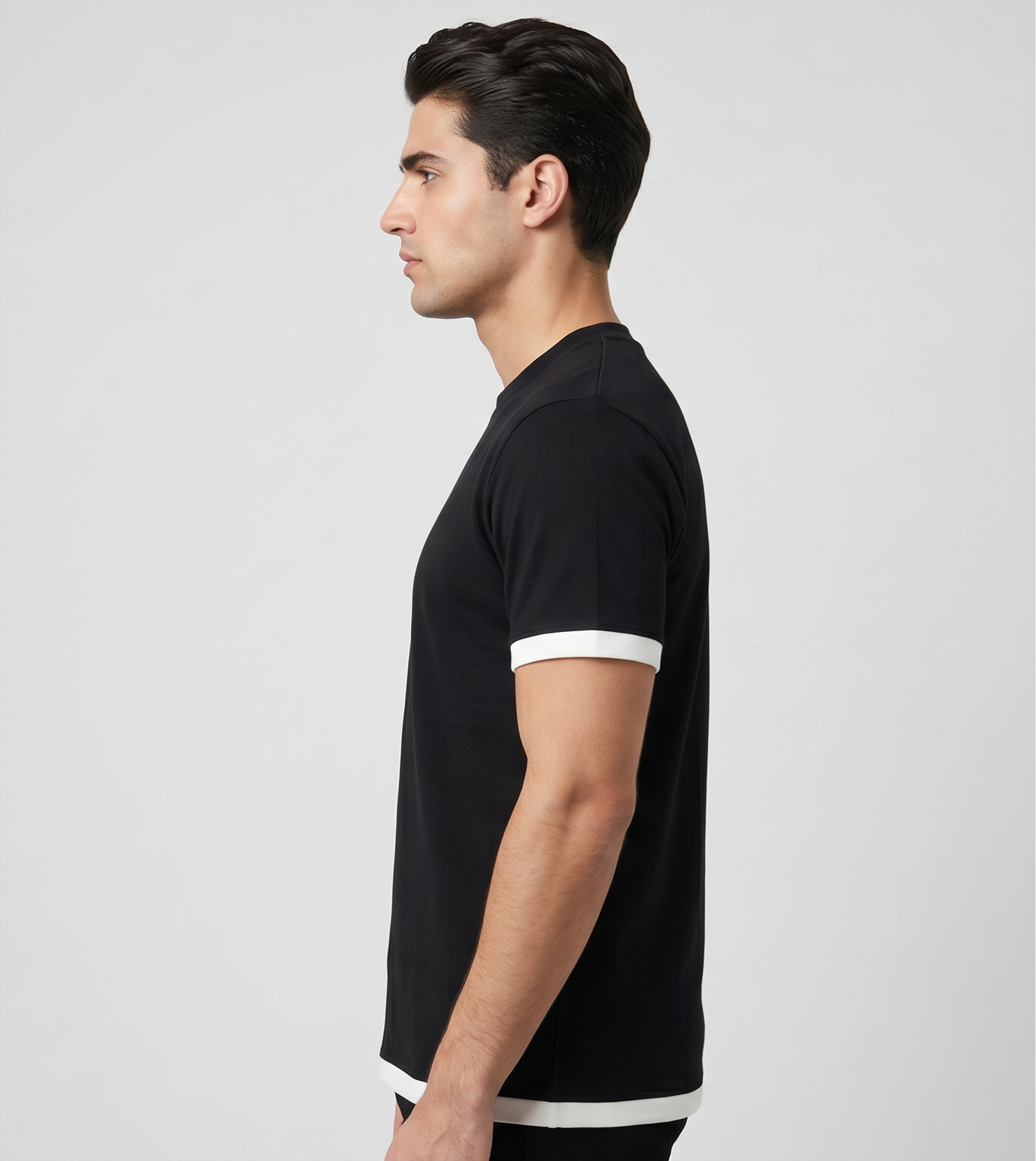 Crew Neck Double Cut T-Shirt
